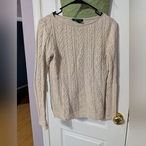 Ralph Lauren Cable Knit Sweater in Cream